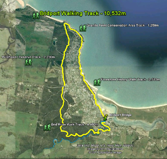 Circuit Map, Bridport Walking Track Bridport Walking Track