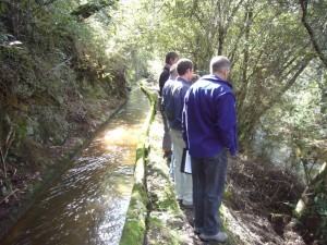 CVA Team assessing the trail at the water race & Brid River, Bridport Tasmania