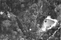 Aerial view settling pond 1962